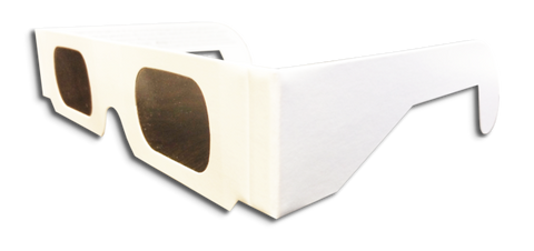 Plain White Eclipse Glasses (English)